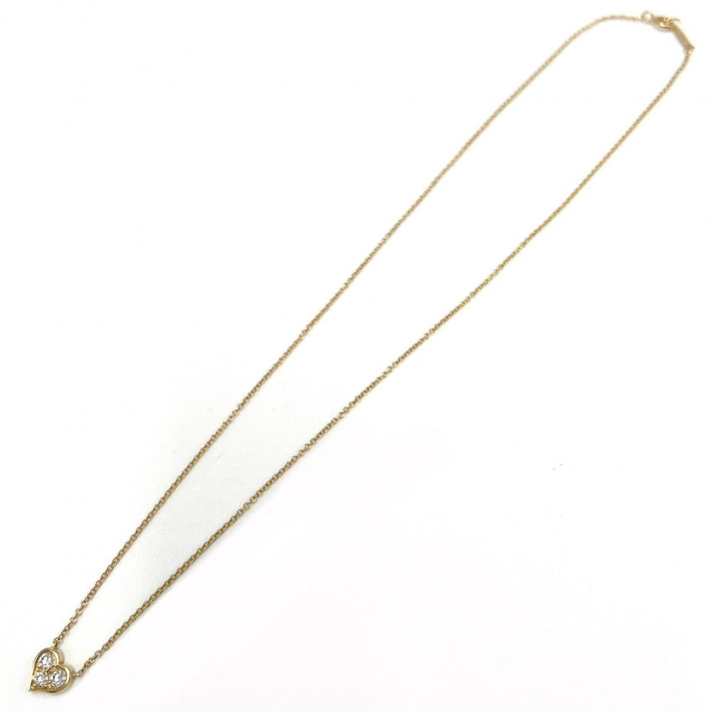 TIFFANY&Co. ティファニー ネックレス ハート ジュエリー アクセサリー Au750 18金 K18ゴールド ダイヤモンド レディース 約2.4g【中古品】