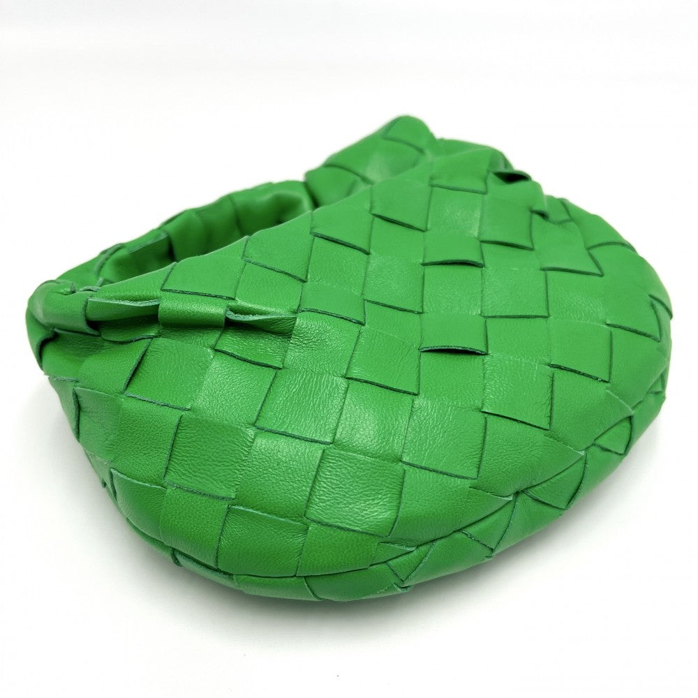 BOTTEGAVENETA ボッテガヴェネタ ハンドバッグ イントレチャート キャンディジョディ ミニバッグ レザー グリーン 緑 ゴールド金具 レディース【中古品】