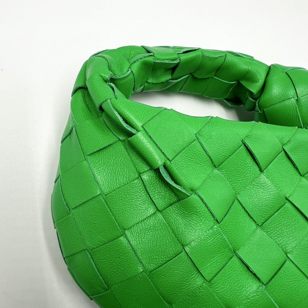 BOTTEGAVENETA ボッテガヴェネタ ハンドバッグ イントレチャート キャンディジョディ ミニバッグ レザー グリーン 緑 ゴールド金具 レディース【中古品】