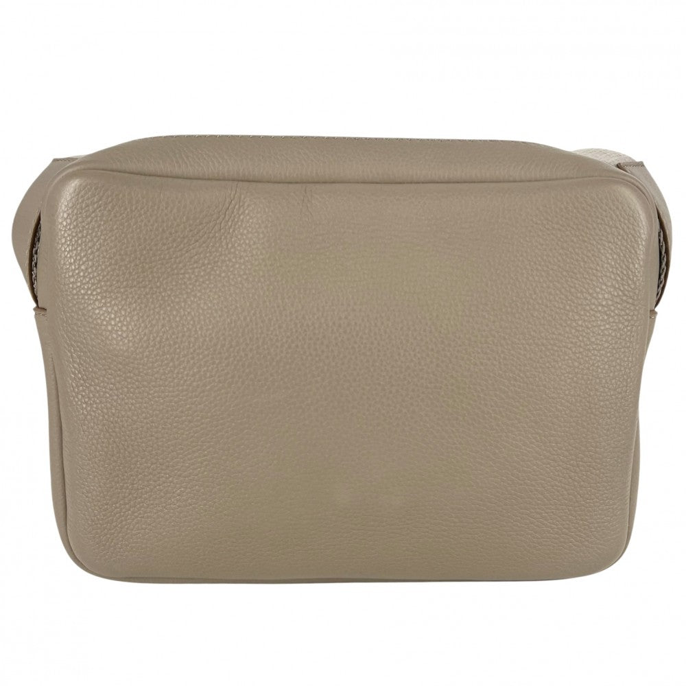 LOEWE ロエベ ショルダーバッグ アナグラム ミリタリー メッセンジャーバッグ XS レザー ベージュ シルバー金具 メンズ【中古品】