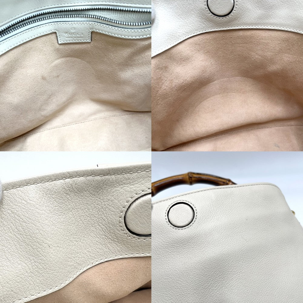 GUCCI グッチ 2WAY ダイアナミディアム バンブー ハンドバッグ ショルダーバッグ 746124 アイボリー ブラウン 茶 ゴールド金具 レディース【中古品】