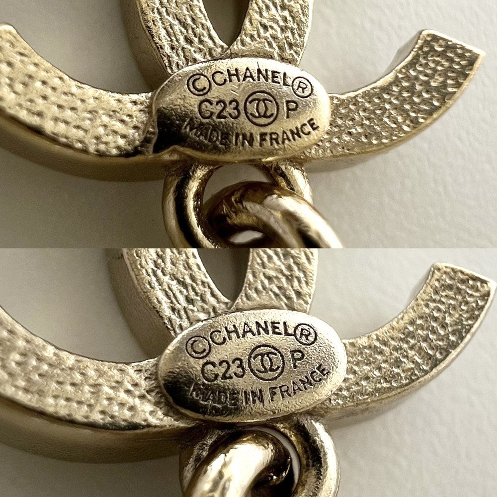 【開店SALE】 CHANEL シャネル ピアス ハート アクセサリー ココマーク GP ラインストーン C23P ピンク ゴールド金具 レディース 約15.3g 2023年【中古品】