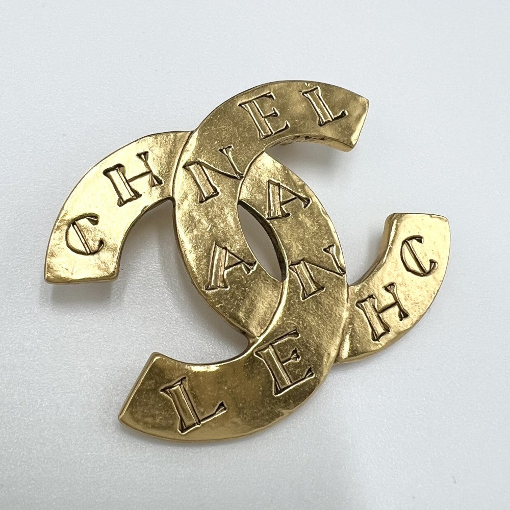 【開店SALE】 CHANEL シャネル ブローチ ロゴ ココマーク アクセサリー ヴィンテージ GP 99A ゴールド レディース 約7.6g 1999年【中古品】