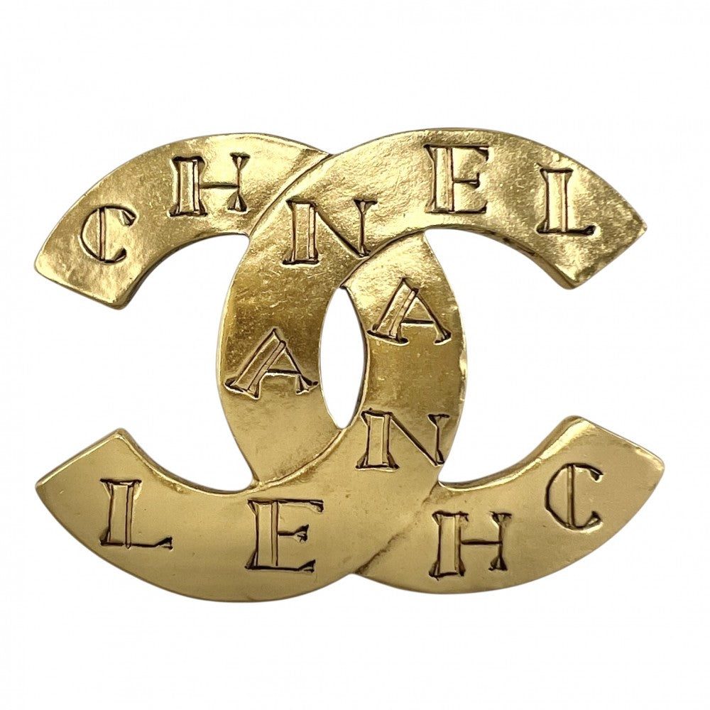 【開店SALE】 CHANEL シャネル ブローチ ロゴ ココマーク アクセサリー ヴィンテージ GP 99A ゴールド レディース 約7.6g 1999年【中古品】