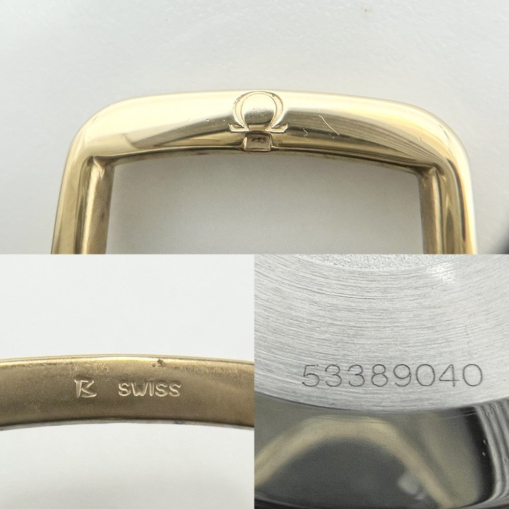 【開店SALE】 OMEGA オメガ 腕時計 デイト AT SS MAISON FONDEE EN 1848 シャンパンゴールド文字盤 166.0285/366.0885 自動巻き ステンレススチール K18ゴールド ブラック 黒 ゴールド メンズ【中古品】