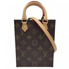 【開店SALE】 LOUIS VUITTON ルイヴィトン 2WAY モノグラム プティットサックプラ ミニショルダーバッグ ハンドバッグ ポシェット M69442 ブラウン 茶 ゴールド金具 レディース【中古品】