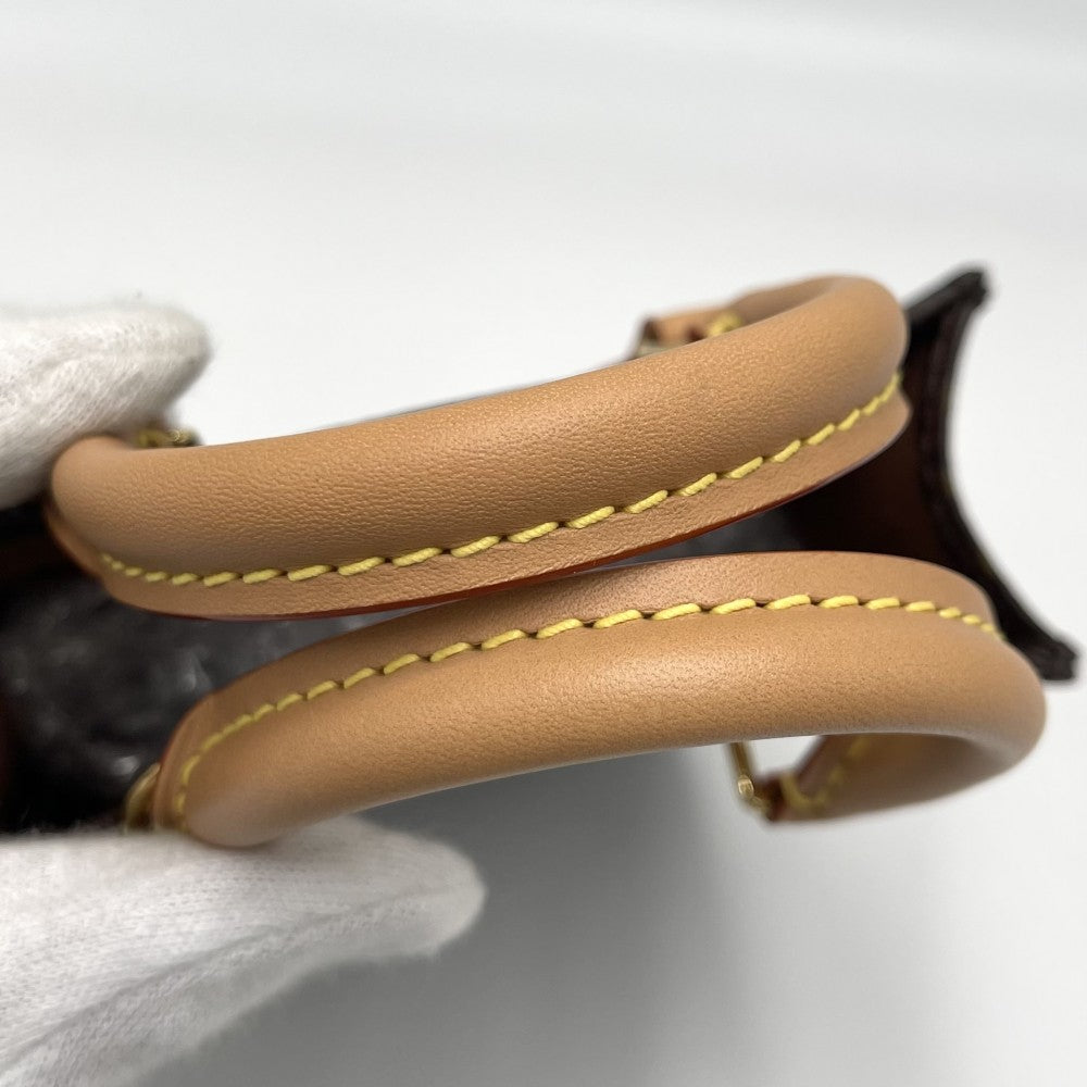 LOUIS VUITTON ルイヴィトン 2WAY モノグラム プティットサックプラ ミニショルダーバッグ ハンドバッグ ポシェット M69442 ブラウン 茶 ゴールド金具 レディース【中古品】