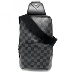 【開店SALE】 LOUIS VUITTON ルイヴィトン ボディバッグ アヴェニュー スリングバッグ クロスボディバッグ N41719 ダミエグラフィットキャンバス ブラック 黒 シルバー金具 メンズ【中古品】