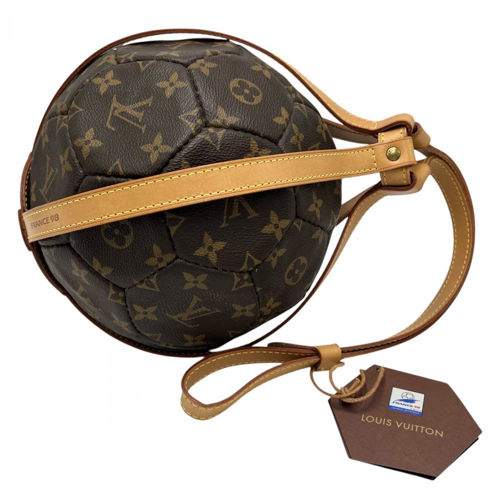 LOUIS VUITTON ルイヴィトン 雑貨 フランス ワールドカップ 記念 サッカーボール 3000個限定 M99054 モノグラムキャンバス ブラウン 茶 ゴールド金具 メンズ【中古品】