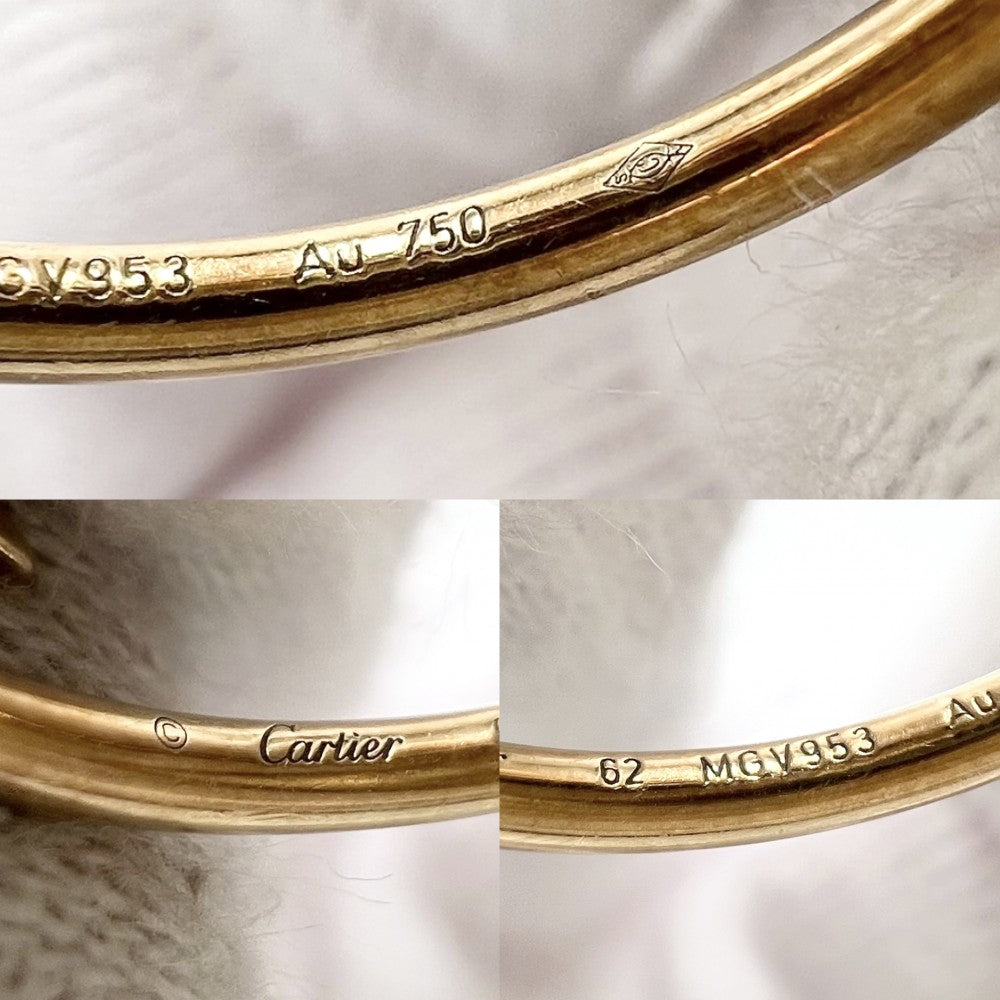 CARTIER カルティエ 指輪 ジュストアンクル リング ジュエリー 釘 アクセサリー Au750 18金YG 62サイズ メンズ レディース K18イエローゴールド 約20号 ユニセックス 約3.9g【中古品】