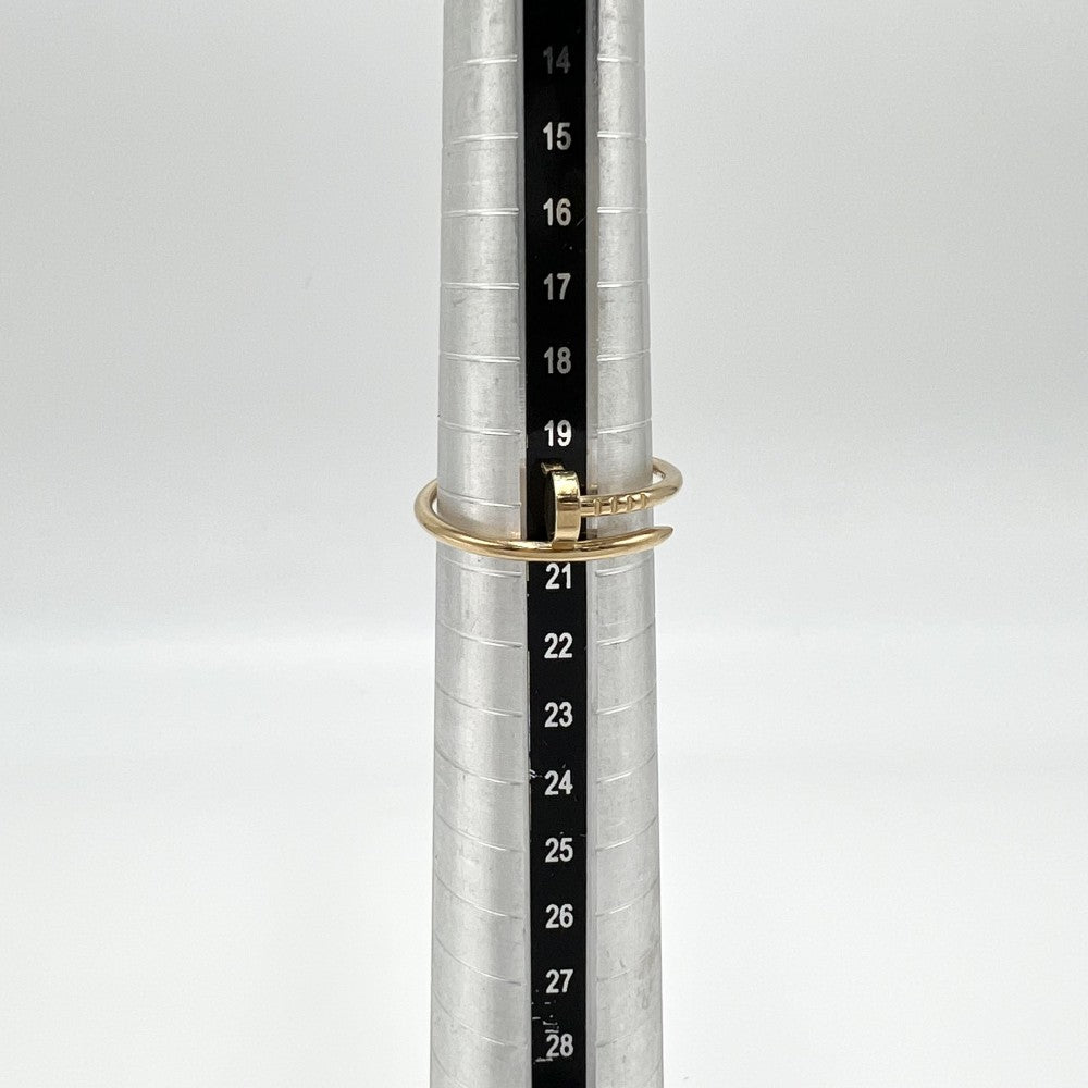 CARTIER カルティエ 指輪 ジュストアンクル リング ジュエリー 釘 アクセサリー Au750 18金YG 62サイズ メンズ レディース K18イエローゴールド 約20号 ユニセックス 約3.9g【中古品】