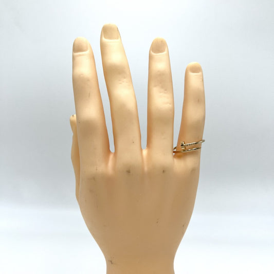 CARTIER カルティエ 指輪 ジュストアンクル リング ジュエリー 釘 アクセサリー Au750 18金YG 62サイズ メンズ レディース K18イエローゴールド 約20号 ユニセックス 約3.9g【中古品】