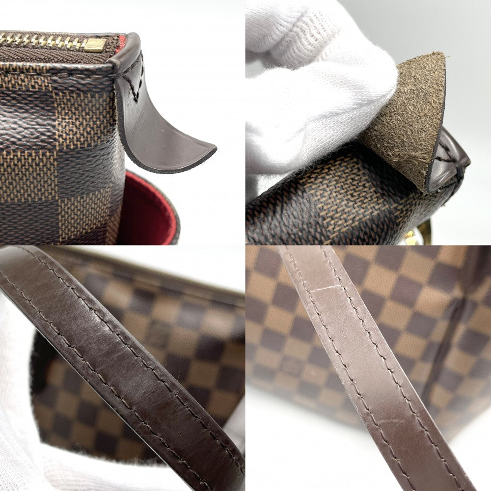 【開店SALE】 LOUIS VUITTON ルイヴィトン トートバッグ トータリーPM ハンドバッグ TOTALLY N41282 ダミエキャンバス ブラウン 茶 ゴールド金具 レディース【中古品】