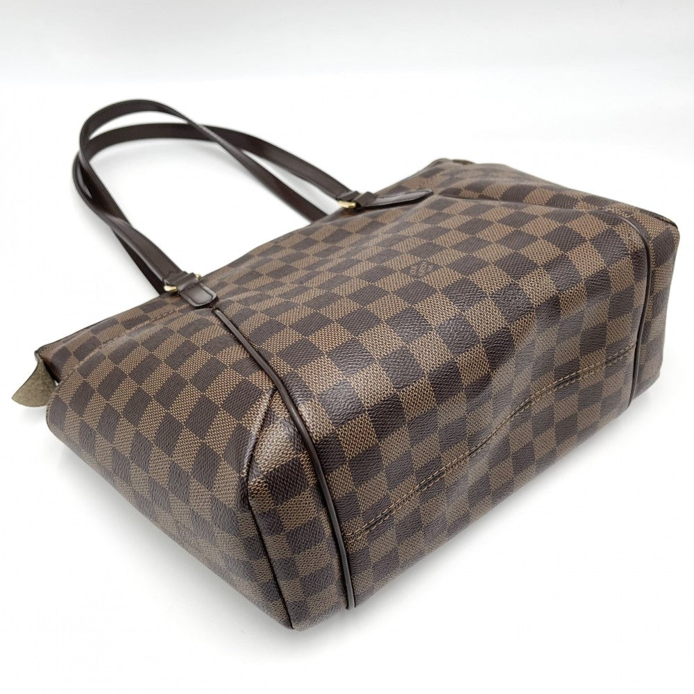 【開店SALE】 LOUIS VUITTON ルイヴィトン トートバッグ トータリーPM ハンドバッグ TOTALLY N41282 ダミエキャンバス ブラウン 茶 ゴールド金具 レディース【中古品】