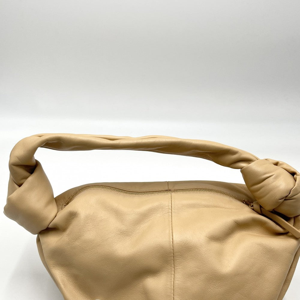 BOTTEGAVENETA ボッテガヴェネタ ハンドバッグ ダブルノット レザー ブラウン 茶 ゴールド金具 レディース【中古品】