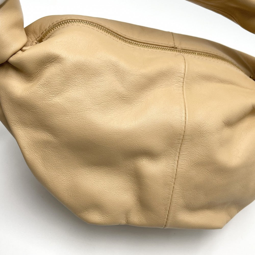 BOTTEGAVENETA ボッテガヴェネタ ハンドバッグ ダブルノット レザー ブラウン 茶 ゴールド金具 レディース【中古品】