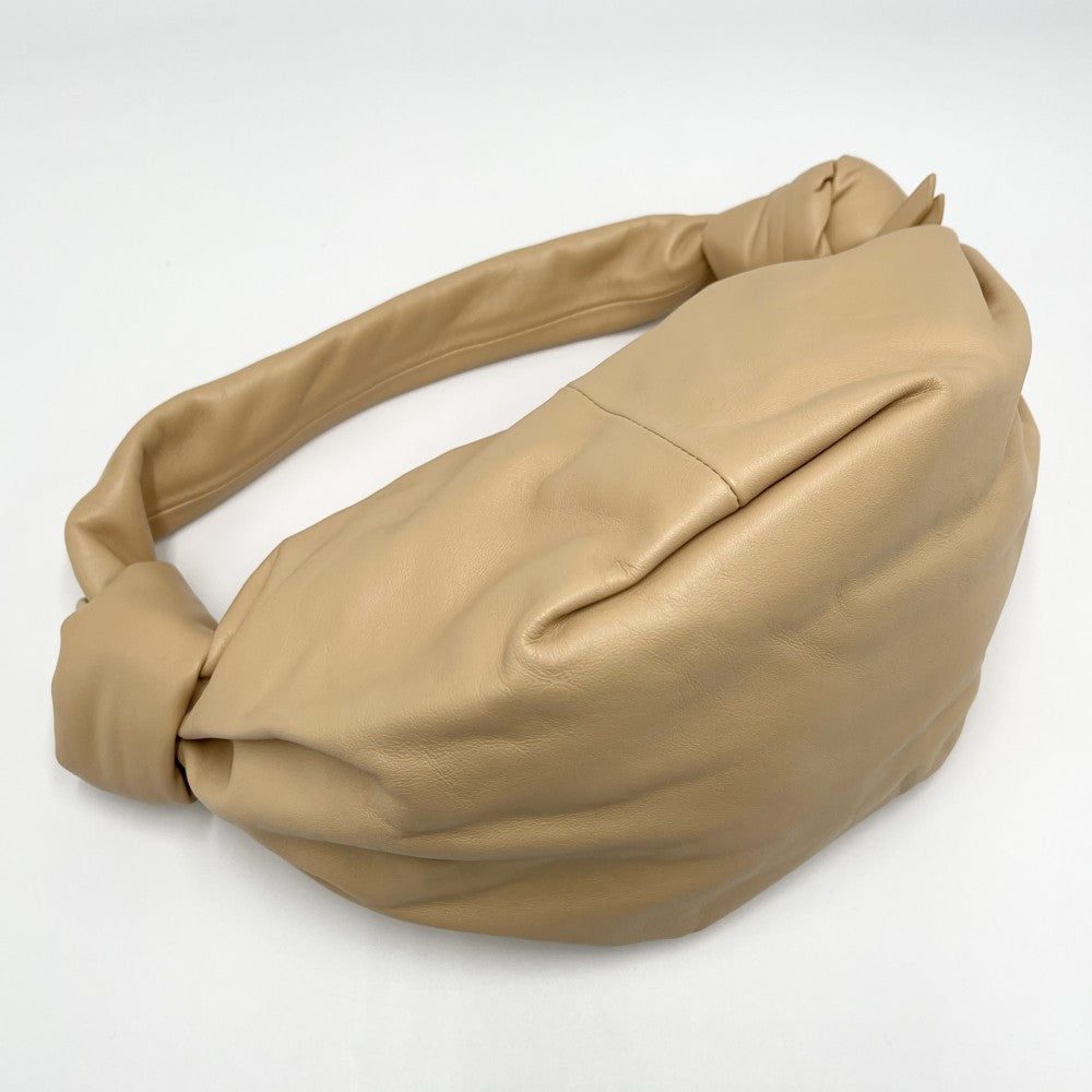 BOTTEGAVENETA ボッテガヴェネタ ハンドバッグ ダブルノット レザー ブラウン 茶 ゴールド金具 レディース【中古品】