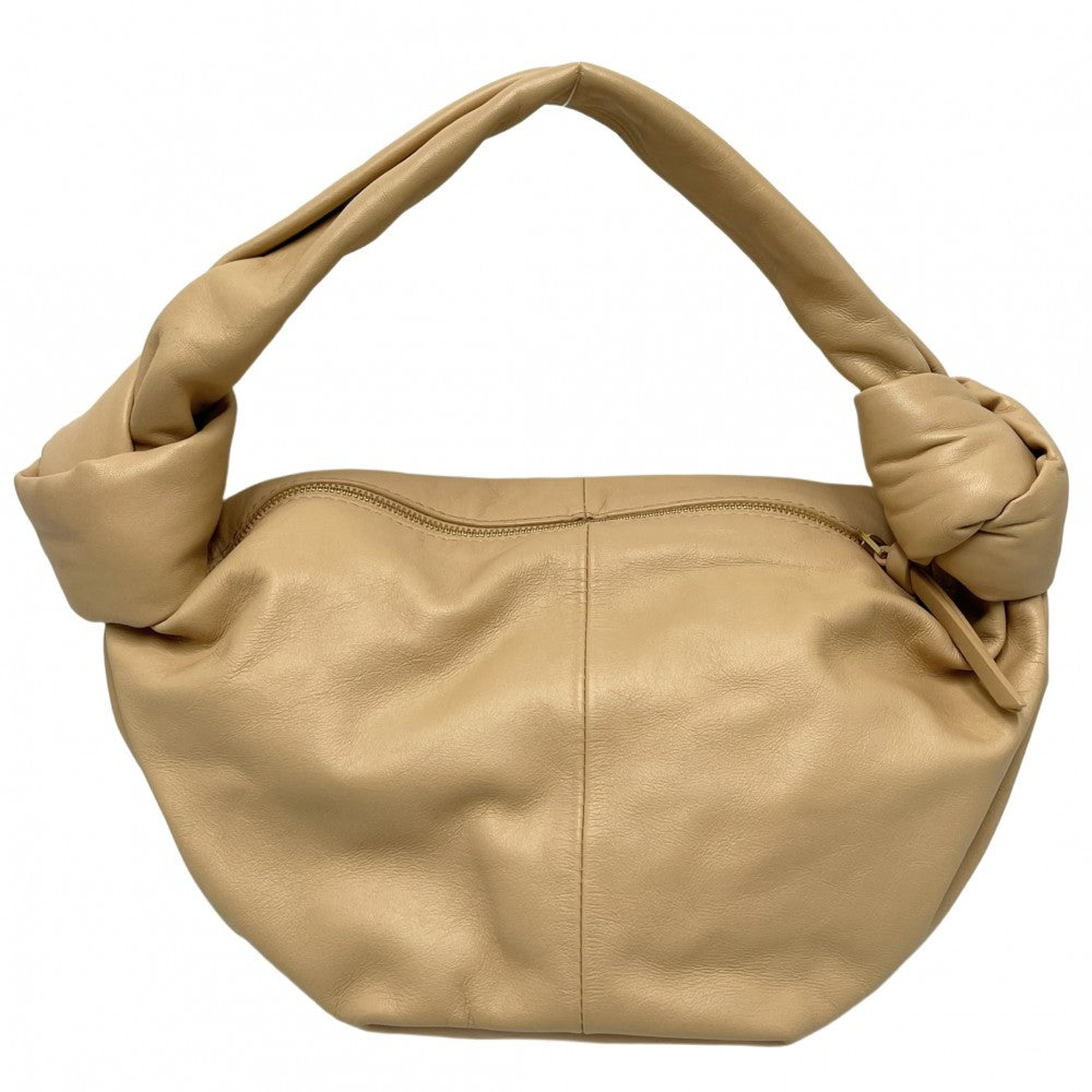 BOTTEGAVENETA ボッテガヴェネタ ハンドバッグ ダブルノット レザー ブラウン 茶 ゴールド金具 レディース【中古品】