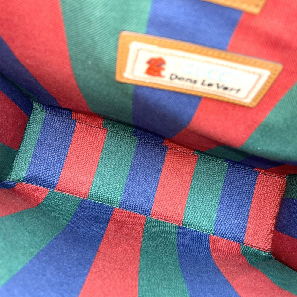 GUCCI グッチ 2WAY ウェブGG ミディアムトートバッグ ハンドバッグ ショルダーバッグ GGスプリーム 723885 PVCコーティングキャンバス レザー ブルー 青 ベージュ シルバー金具 レディース【中古品】