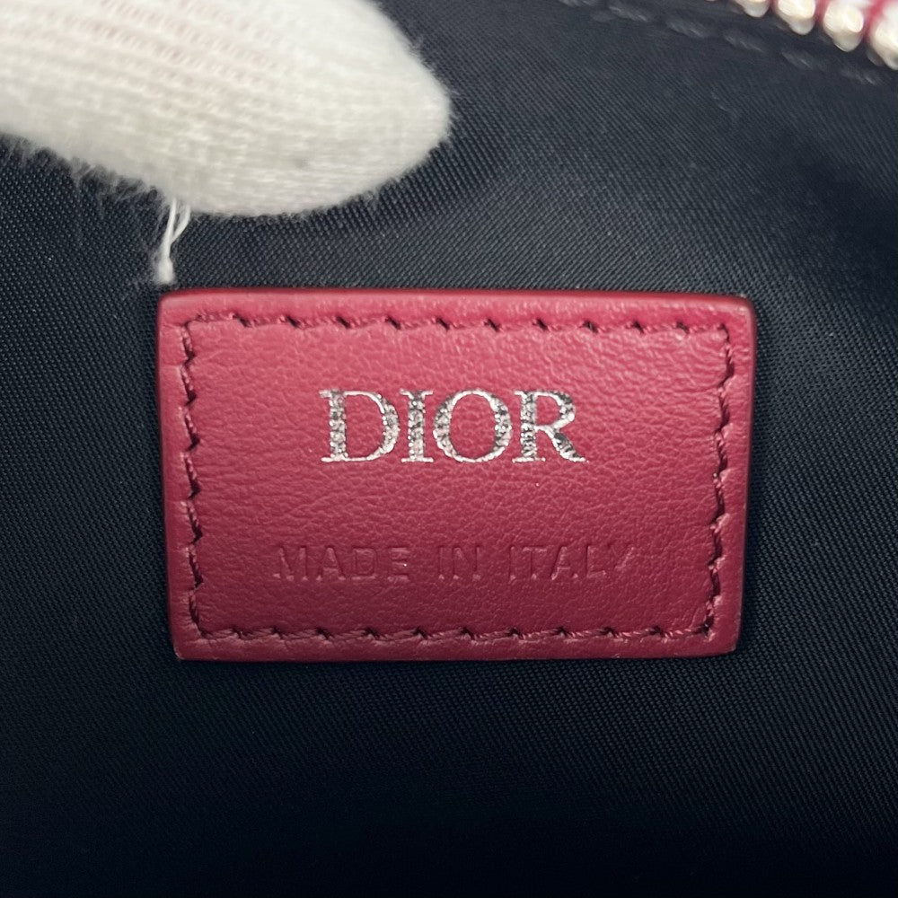 【開店SALE】 Dior ディオール ボディバッグ オブリーク ギャラクシー ショルダーバッグ ワールドツアー サドルバッグ ウエストバッグ レザー レッド 赤 シルバー金具 メンズ【中古品】
