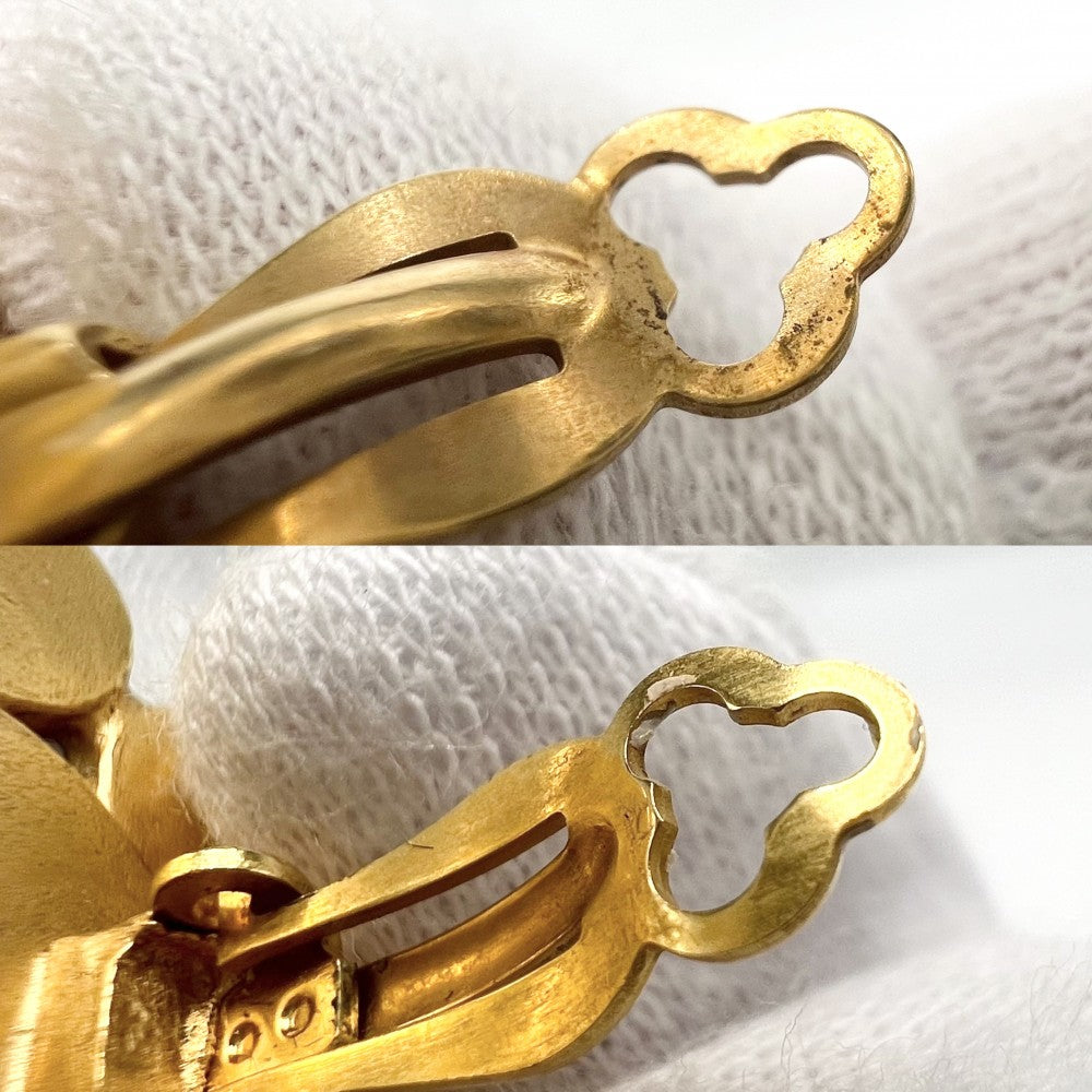 【開店SALE】 CHANEL シャネル イヤリング グリポア ココマーク ヴィンテージ アクセサリー GP カラーストーン 95A ゴールド グリーン 緑 レディース 約27.8g 1995年【中古品】