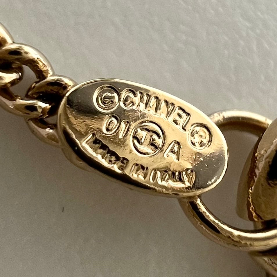 【開店SALE】 CHANEL シャネル ネックレス チェーン ココマーク アクセサリー GP 01A ゴールド ピンク レディース 約6.3g 2001年【中古品】
