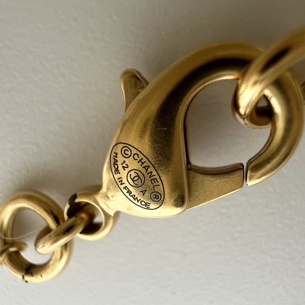 【開店SALE】 CHANEL シャネル ネックレス ココマーク アクセサリー GP 12A ゴールド レディース 約10.5g 2012年【中古品】