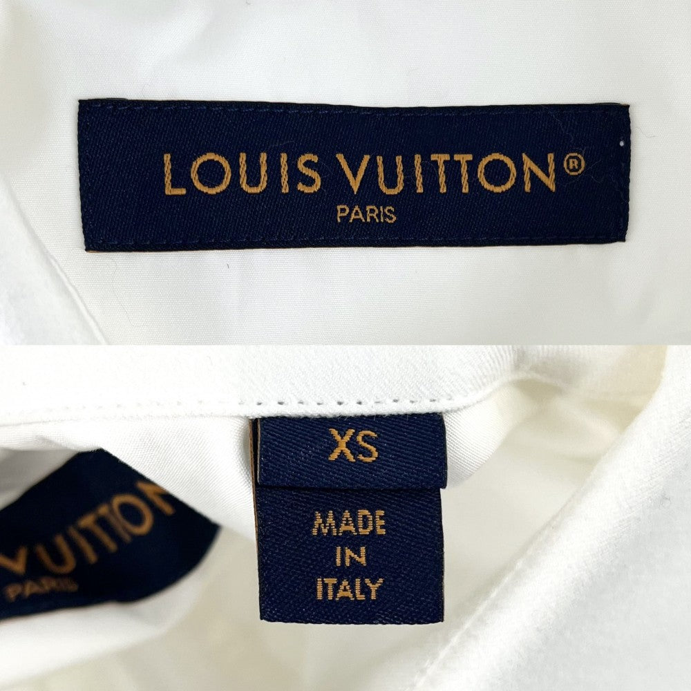 【開店SALE】 LOUIS VUITTON ルイヴィトン ジャケット テクニカルジップシャツ コットンジャケット ブルゾン 服 23SS XS ホワイト 白 マルチカラー ホワイト金具 春 秋 コットン メンズ【中古品】