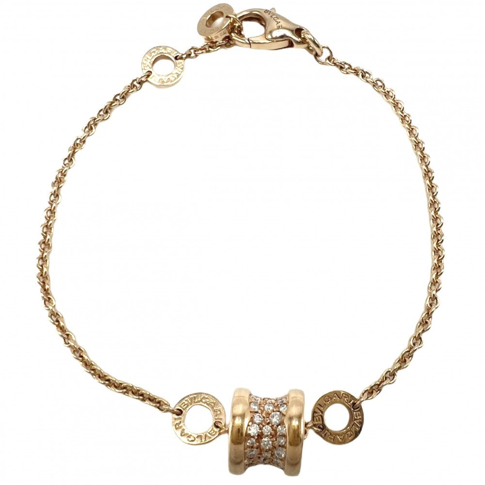 【開店SALE】 BVLGARI ブルガリ ブレスレット ビーゼロワン ジュエリー アクセサリー B-zero 1 Au750 PG 18金 K18ピンクゴールド ダイヤモンド ゴールド レディース 約8.1g【中古品】