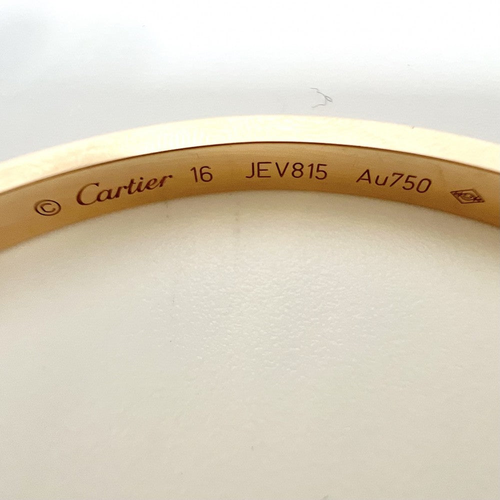 【開店SALE】 CARTIER カルティエ バングル ラブ ブレス ジュエリー アクセサリー LOVE Au750 18金PG 16サイズ メンズ レディース K18ピンクゴールド ユニセックス 約18.0g【中古品】