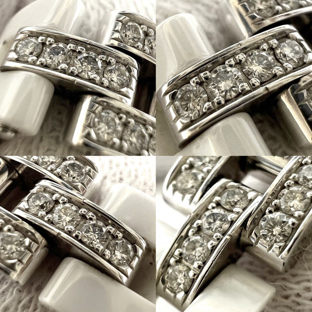 CARTIER カルティエ バングル マイヨンパンテール ジュエリー アクセサリー Au750 18金WG メンズ レディース ブレスレット K18ホワイトゴールド セラミック ダイヤモンド ユニセックス 約38.5g【中古品】