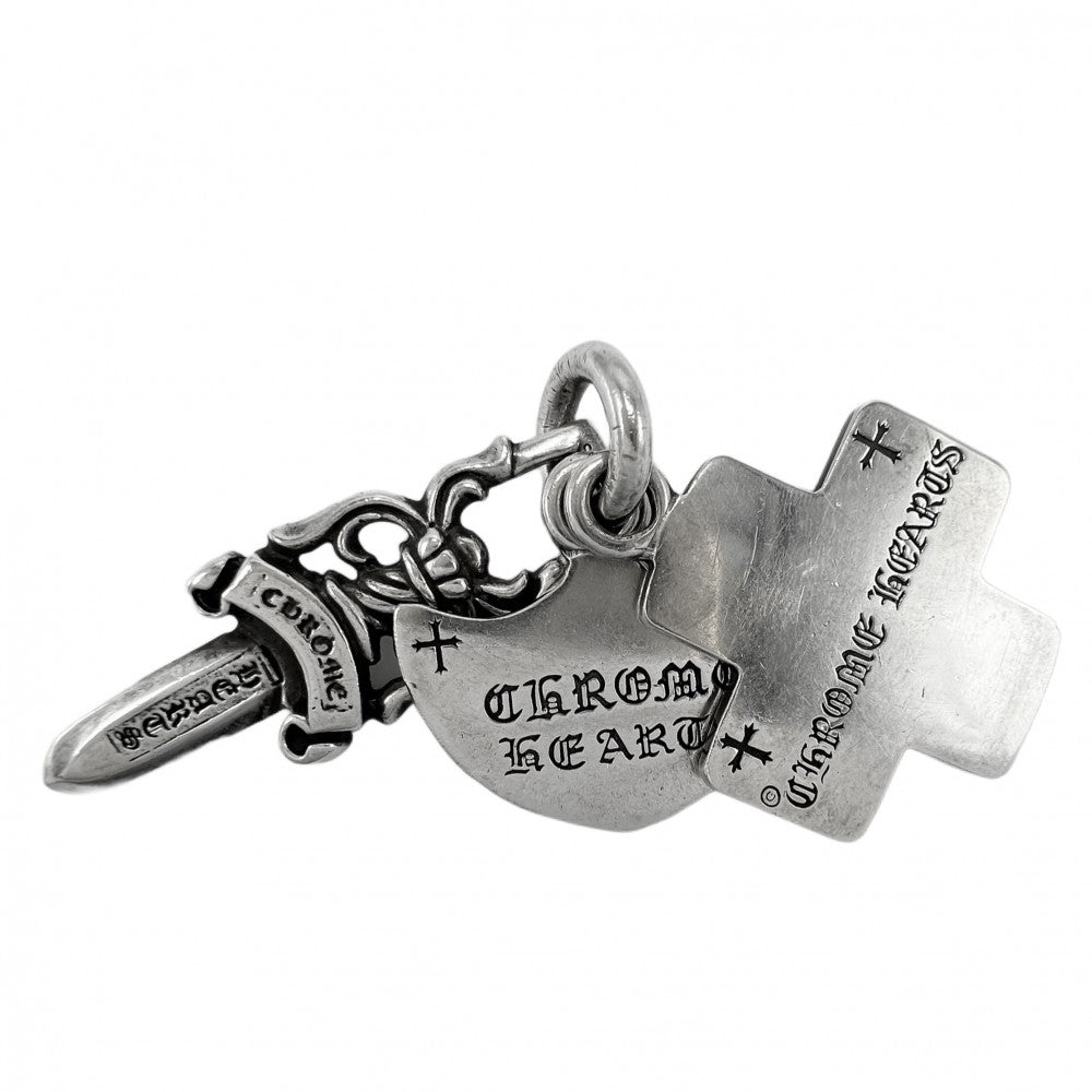 【開店SALE】 CHROME HEARTS クロムハーツ ペンダントトップ ダガー スリートリンケッツ ジュエリー アクセサリー シルバー925 メンズ 約23.8g【中古品】