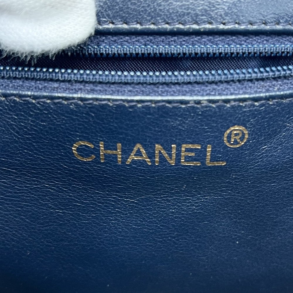 CHANEL シャネル ショルダーバッグ かごバッグ チェーンショルダー ココマーク ターンロック ストロー デニム ブラウン 茶 インディゴ ゴールド金具 レディース【中古品】