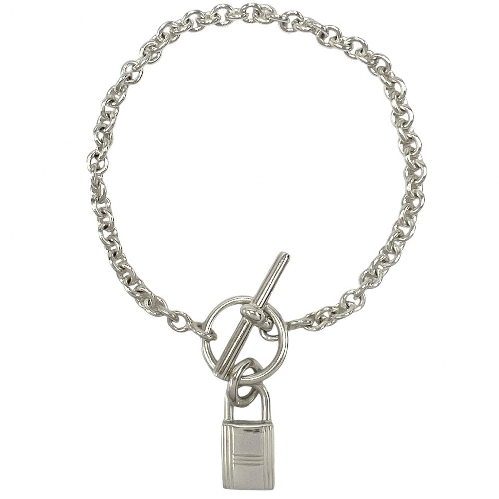 HERMES エルメス ブレスレット アミュレット カデナ チェーンブレス アクセサリー シルバー925 シルバー レディース 約11.3g【中古品】