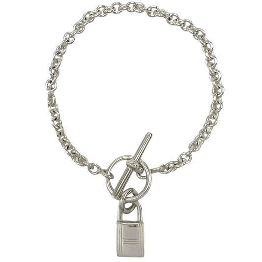 HERMES エルメス ブレスレット アミュレット カデナ チェーンブレス アクセサリー シルバー925 シルバー レディース 約11.3g【中古品】