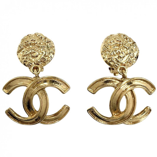 CHANEL シャネル イヤリング ココマーク アクセサリー スイング ヴィンテージ GP 95A ゴールド レディース 約13.4g 1995年【中古品】