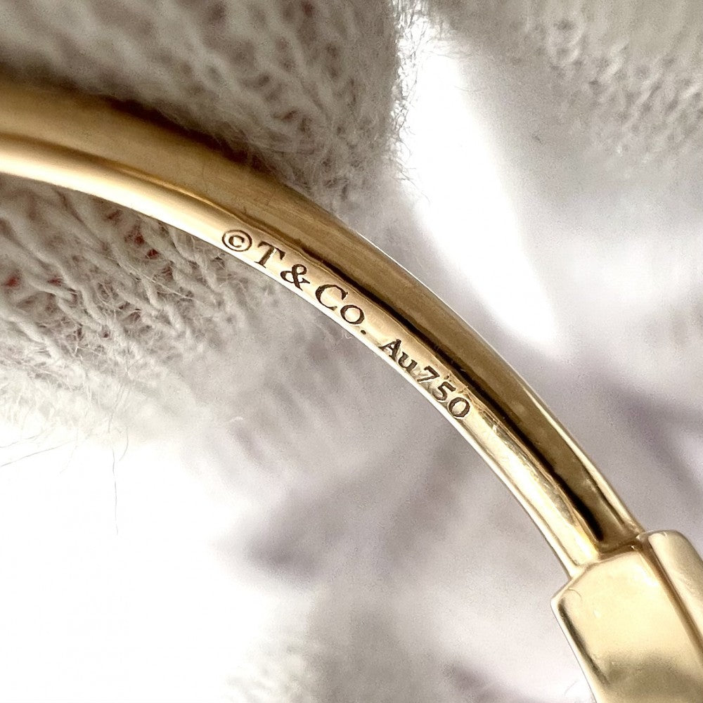 TIFFANY&Co. ティファニー 指輪 ティファニーT Tワイヤーリング ジュエリー アクセサリー 18金YG Au750 K18イエローゴールド ダイヤモンド0.13ct 約11.5号 レディース 約2.5g【中古品】