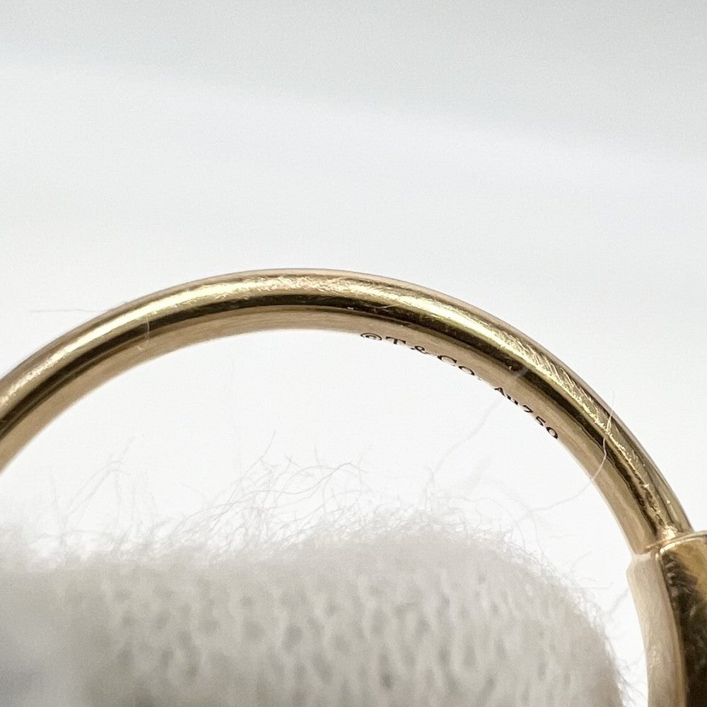 TIFFANY&Co. ティファニー 指輪 ティファニーT Tワイヤーリング ジュエリー アクセサリー 18金YG Au750 K18イエローゴールド ダイヤモンド0.13ct 約11.5号 レディース 約2.5g【中古品】