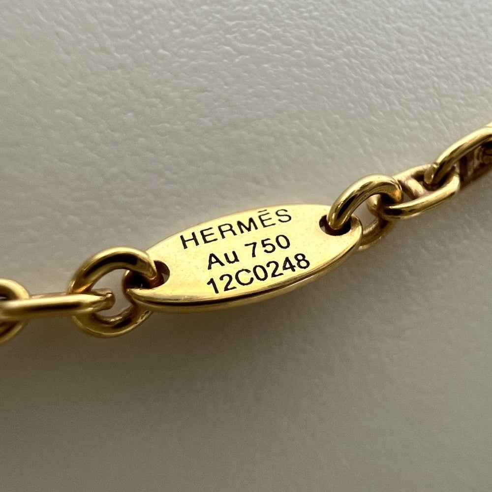 HERMES エルメス ネックレス シェーヌダンクル TTPMミニ チェーン ジュエリー アクセサリー Au750 18金 K18イエローゴールド レディース 約5.8g【中古品】
