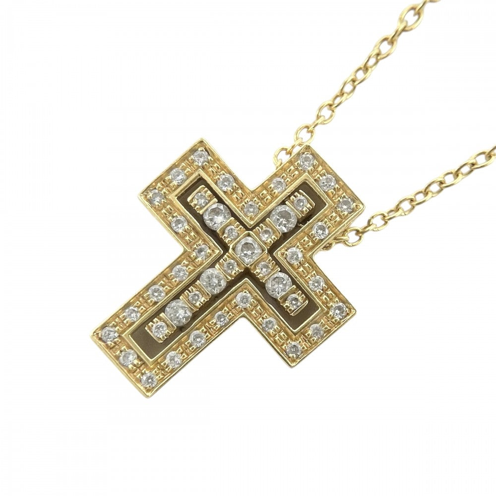 Damiani ダミアーニ ネックレス ベルエポック クロスモチーフ アクセサリー Bell Epoque XXS ジュエリー 18金YG K18イエローゴールド ダイヤモンド 20083571 レディース 約4.4g【中古品】