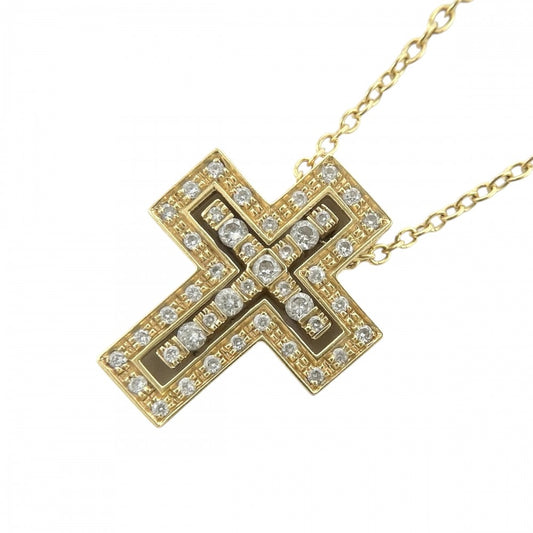 【開店SALE】 Damiani ダミアーニ ネックレス ベルエポック クロスモチーフ アクセサリー Bell Epoque XXS ジュエリー 18金YG K18イエローゴールド ダイヤモンド 20083571 レディース 約4.4g【中古品】