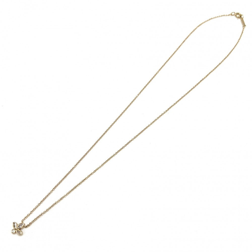 【開店SALE】 TIFFANY&Co. ティファニー ネックレス フルールドリス ジュエリー アクセサリー 18金YG Au750 K18イエローゴールド ダイヤモンド レディース 約1.8g【中古品】