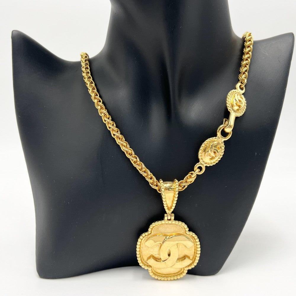 【開店SALE】 CHANEL シャネル ネックレス ココマーク チェーン ヴィンテージ アクセサリー GP 96A ゴールド レディース 約70.4g 1996年【中古品】