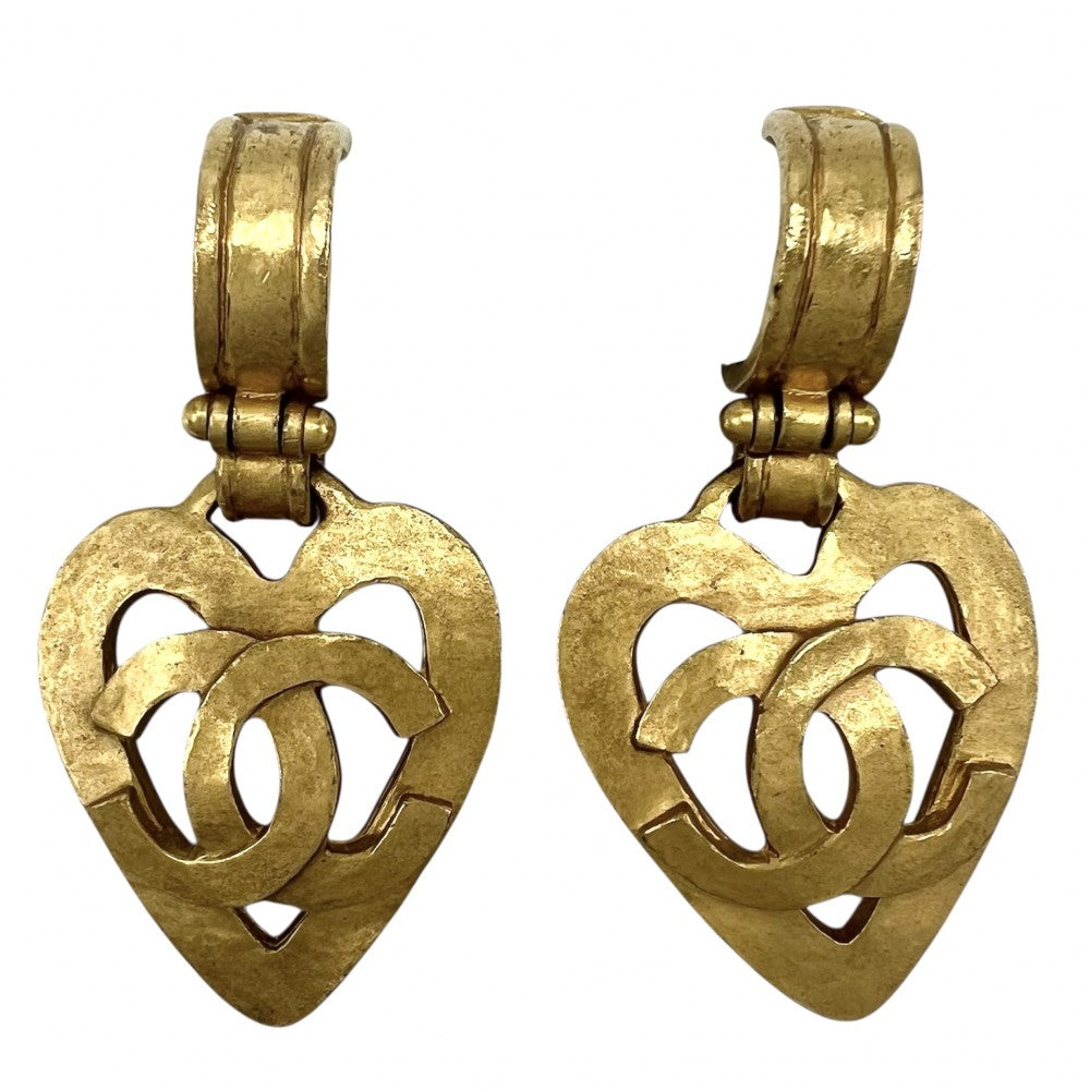 【開店SALE】 CHANEL シャネル イヤリング ヴィンテージ アクセサリー ココマーク ココ ハート GP 95P ゴールド レディース 約26.8g 1995年【中古品】