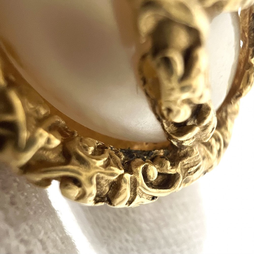 【開店SALE】 CHANEL シャネル イヤリング ラウンド アクセサリー ヴィンテージ ココマーク GP フェイクパール 93A ゴールド レディース 約35.0g 1993年【中古品】