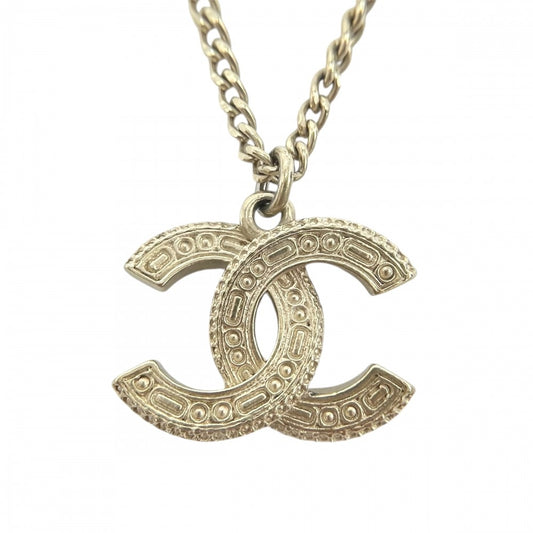 【開店SALE】 CHANEL シャネル ネックレス ココマーク ココ ゴールド ペンダント アクセサリー GP ラインストーン A15V レディース 約9.9g 2015年【中古品】