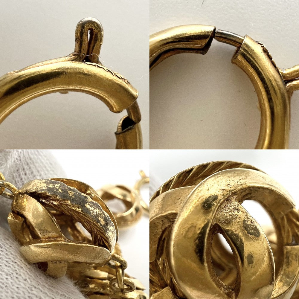CHANEL シャネル ブレスレット ココマーク ココ サークル ヴィンテージ アクセサリー GP レディース 約53.9g【中古品】