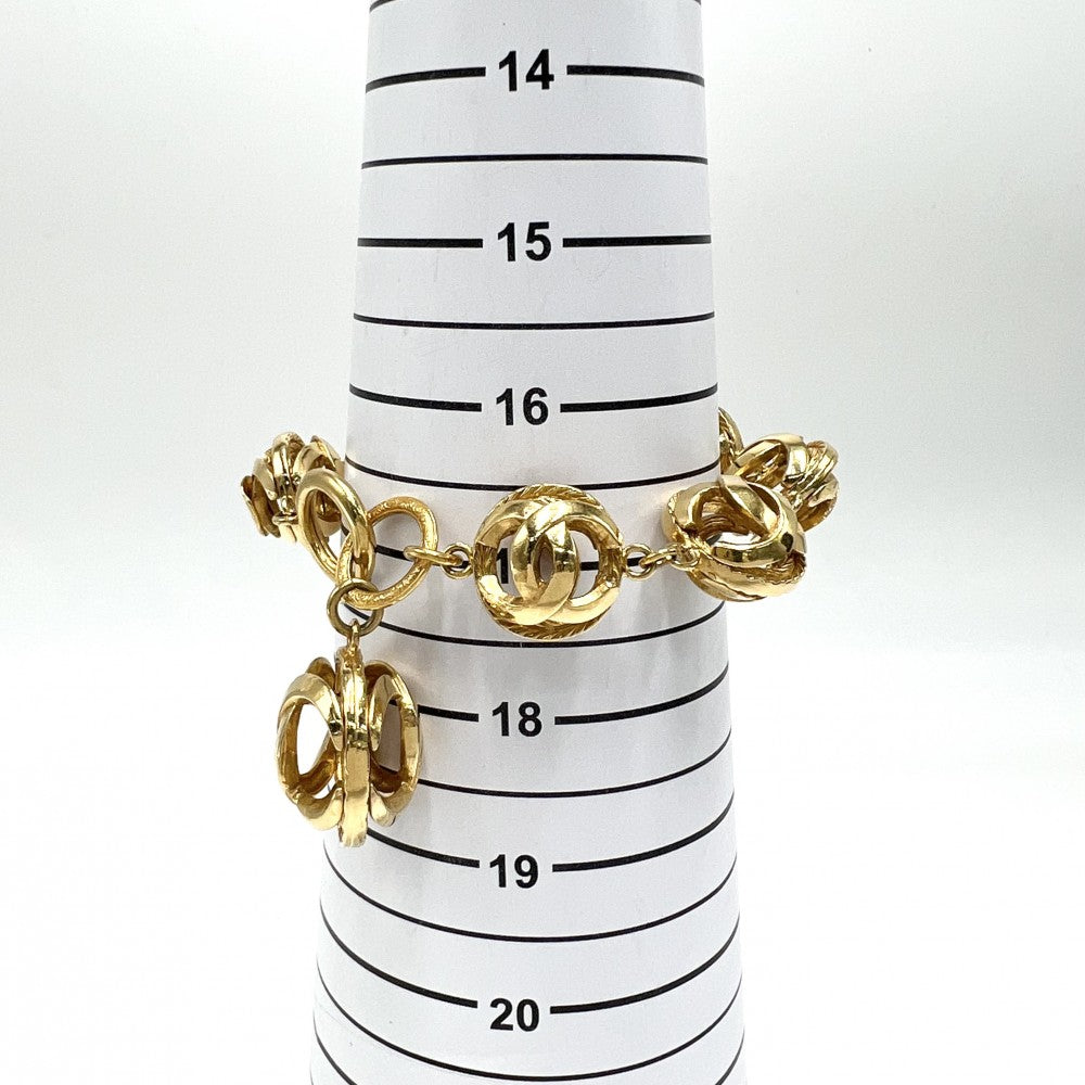 CHANEL シャネル ブレスレット ココマーク ココ サークル ヴィンテージ アクセサリー GP レディース 約53.9g【中古品】