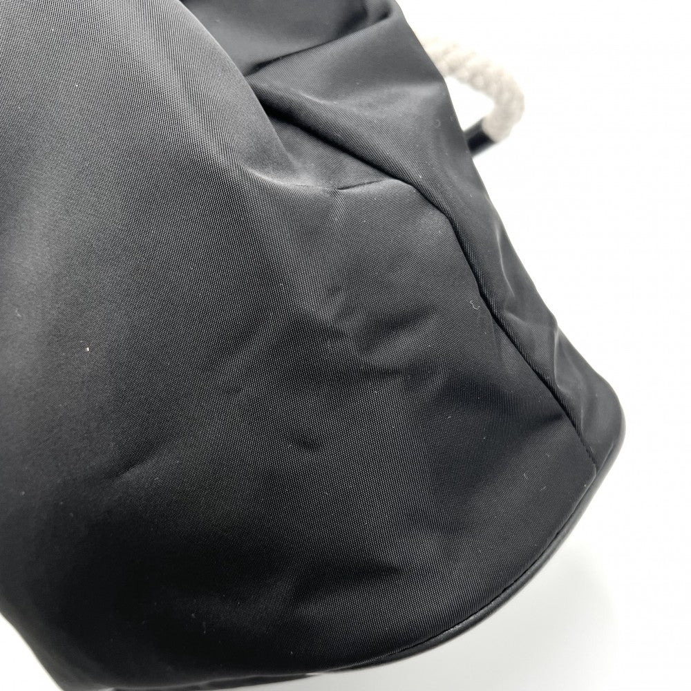 PRADA プラダ ハンドバッグ マリナースモール バケットバッグ Re-Nylon メンズ レディース 1BE082 ナイロン ブラック 黒 シルバー金具 レディース【中古品】