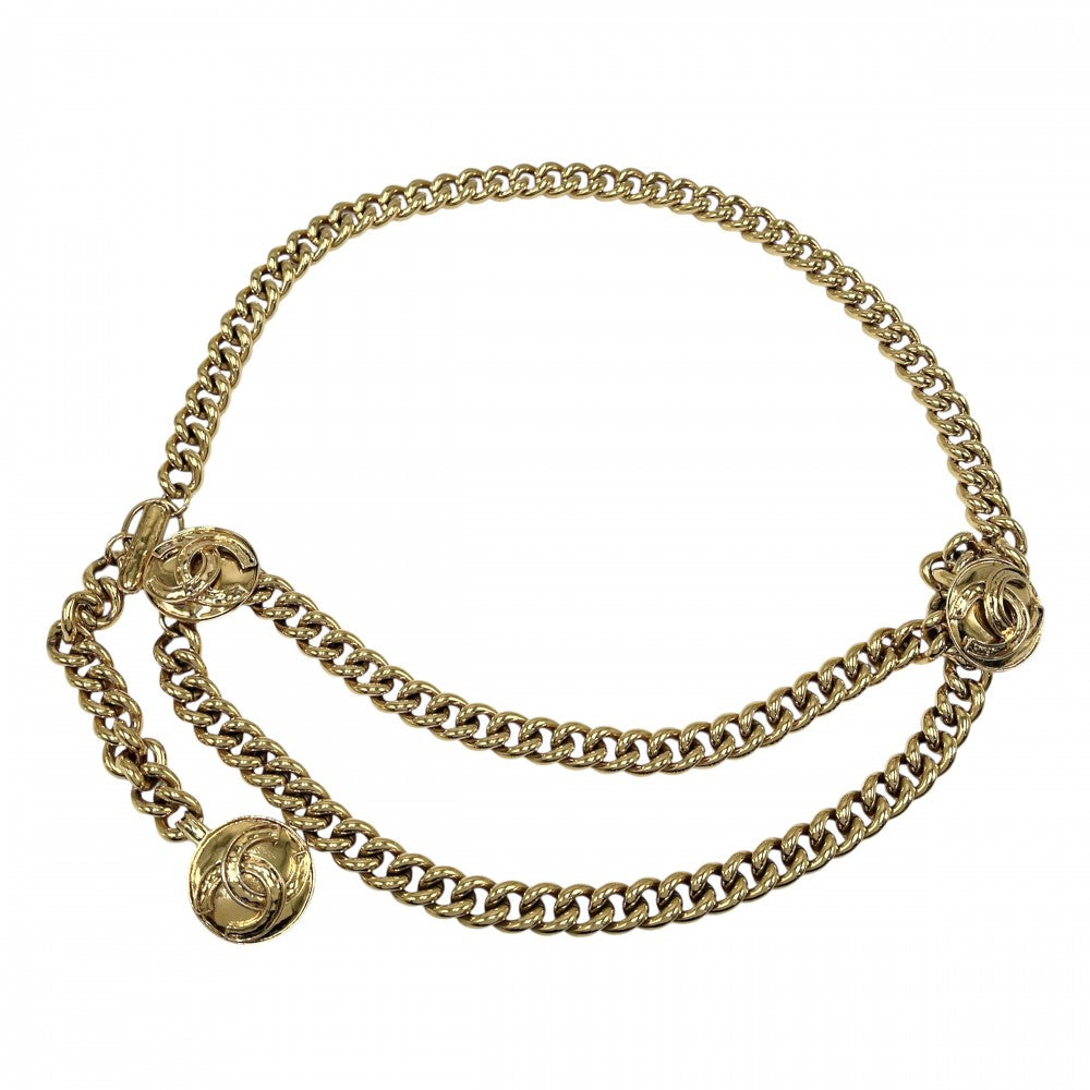 【開店SALE】 CHANEL シャネル ベルト チェーンベルト ファッションアイテム 小物 ココマーク ヴィンテージ 94P GP ゴールド レディース 1994年【中古品】